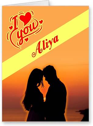 Midas Craft I Love You Aliya ….01 Gift Romantic Message Greeting Card