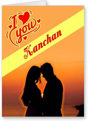 Midas Craft I Love You Kanchan ….01 Gift Romantic Message Greeting Card
