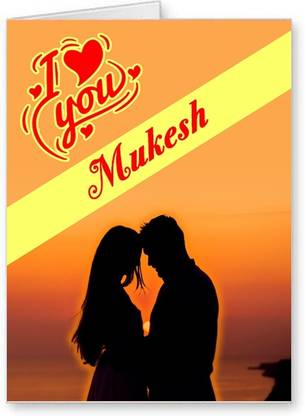 Midas Craft I Love You Mukesh ….01 Gift Romantic Message Greeting Card