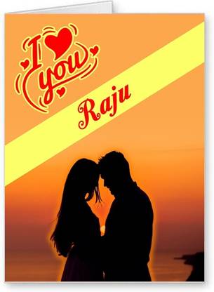 Midas Craft I Love You Raju ….01 Gift Romantic Message Greeting Card