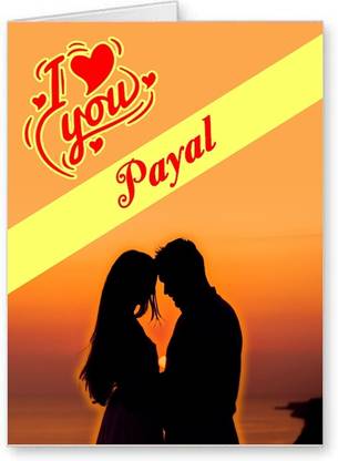 Midas Craft I Love You Payal ….01 Gift Romantic Message Greeting Card