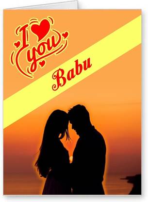Midas Craft I Love You Babu ….01 Gift Romantic Message Greeting Card