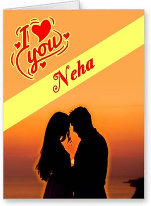 Midas Craft I Love You Neha ….01 Gift Romantic Message Greeting Card