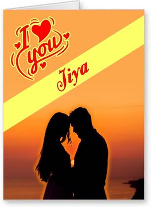 Midas Craft I Love You Jiya ….01 Gift Romantic Message Greeting Card