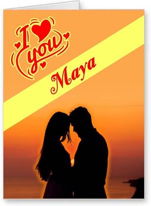 Midas Craft I Love You Maya ….01 Gift Romantic Message Greeting Card