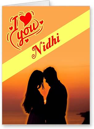 Midas Craft I Love You Nidhi ….01 Gift Romantic Message Greeting Card