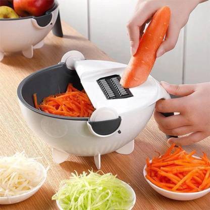 FOVTY 9 in 1 Multi-Functional Rotate Vegetable Cutter Vegetable Chopper Vegetable & Fruit Grater & Slicer