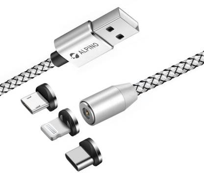 ALPINO Ethernet Cable 1.2 m 3.0A Fast USB Data Cable With Data Sync & Charging