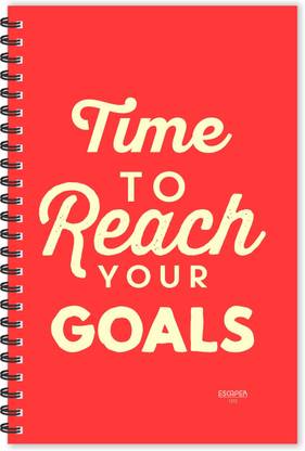ESCAPER Reach your Goals (Ruled - A5 Size - 8.5 x 5.5 inches) Designer Motivational Diary, Motivational Quotes Diary A5 Diary Ruled 160 Pages