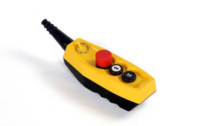 SRP CRANE Single Row Double Speed Pendant Station Hoist Crane 2 Push Button Switch with Mechanical Interlock and Emergency Stop (2+1) Button 10 A One Way Electrical Switch