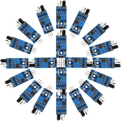 Scriptronics IR Infrared Obstacle Sensor Module 3-Wire Reflective Sensor Module PACK OF 20 Electronic Components Electronic Hobby Kit