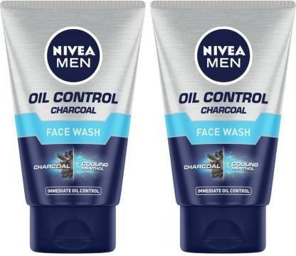 NIVEA MEN Oil Control Charcoal , 100ml (Pack of 2)  (200 ml) Face Wash