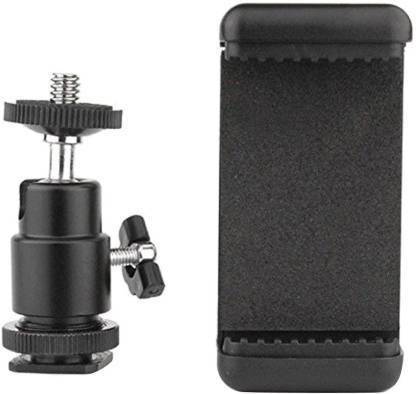 Digiom Phone Clip Clamp Holder + 360 Ball Head Hot Shoe Adapter Mount For Nikon DSLR Camera Flash Shoe Adapter Flash Shoe Adapter