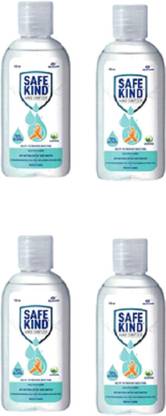 MANKIND SAFE KIND 100 ml HAND SANITIZER PACK OF 4 Hand Sanitizer Bottle