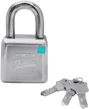 Ramson Steel Jubilee 10 Locking Pin Double Locking Lock with 3 Dimple Key (70 Mm, Silver) Lock