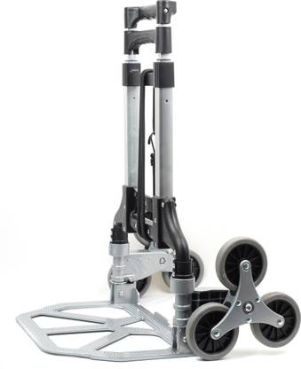 SS Bros Aluminum Folding Hand Truck Dolly Portable Multi-Purpose Trolley,Climb Stairs Hand Truck,Lightweight Cart for Luggages,Travel Transporting,Office Use,Indoor Outdoor Use,Home Life Luggage Trolley