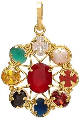 FOBHIYA Gold-plated Ruby, Pearl, Sapphire Metal