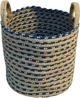 PartyStuff Jute Planter Basket Blue Plant Container Set