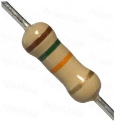 EMERGING TECHNOLOGIES 100 PCS 15K OHM 0.25W CARBON FILM 15K (CFR) Fixed Resistor