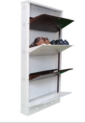 MP SALE Powder coated and rust proof Jumbo 4 Shelf shoe organizer Metal Shoe Rack