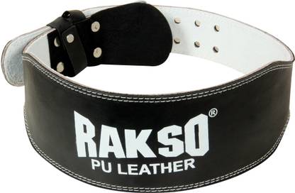 Rakso PU LEATHER Gym BELT 4", Weight Lifting Belt Gym Back Support Power Lifting Belt Abdominal Belt