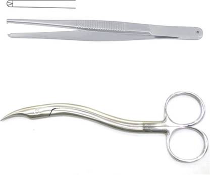 REVITI Suture cutting scissor dissecting tooth forcep COMBO Littauer scissors