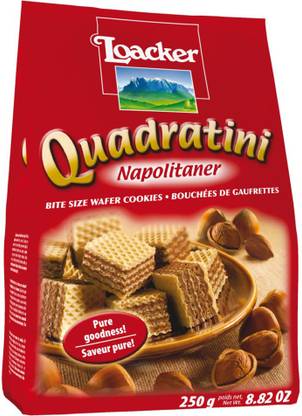 LOACKER Quadratini Napolitaner(Hazelnut) - Italy Wafers