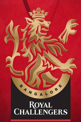 RCB Royal Challenger BANGALORE IPL 2020 Cricket Team Poster For Room/Office |Wall Poster|Poster For interior|Decorative Poster|300- GSM Paper Poster (12"X 18") Paper Print