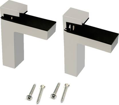 BTL Adjustable Glass Shelf Bracket (Chrome Finish, Material-Zinc Alloy, Adjustable 3-35mm, Pack of 2 piece, BGC-GS-2) 7.58cm Shelf Bracket