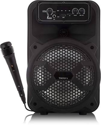 ट्रोनिका JHAKAAS 8-inches Bluetooth Karaoke Party Speaker Powered by a Rechargeable Battery with Wired Mic 1000W P.M.P.O 1000 W ब्लूटूथ टॉवर स्पीकर