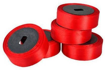 World Wide Villa 5 ROLLS OF BRIGHT RED SATIN RIBBON SIZE 1 INCH