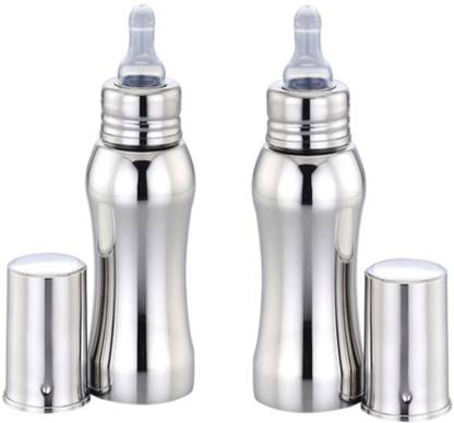 बेबी ट्रेंडज़ Stainless Steel Baby Feeding Bottle 300ml Combo Pack of 2 - 600 ml