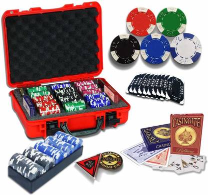 Casinoite Poker Chips Set with Bricks Without denominations 300