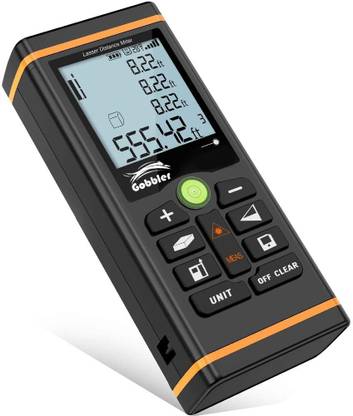 GOBBLER Laser Distance Meter 40m Laser Distance Measurement Device 40m |131Ft M/in/Ft Digital Measuring Tape | Backlit LCD and Pythagorean Mode, Measure Distance, Area and Volume [GB LD 40m] Non-magnetic Electronic Level
