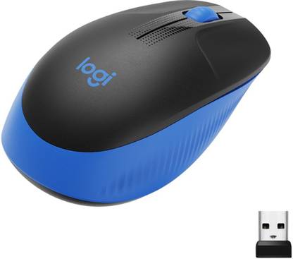 Logitech M190 / Full Size Ambidextrous Curve Design, Scooped Buttons Wireless Ambidextrous Optical Mouse