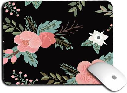 व्हट्स यूर किक Flower | Floral | Pattern | Decor | Printed Mouse Pad/Designer Waterproof Coating Gaming Mouse Pad For Computer/Laptop (Multi10) माउस पैड