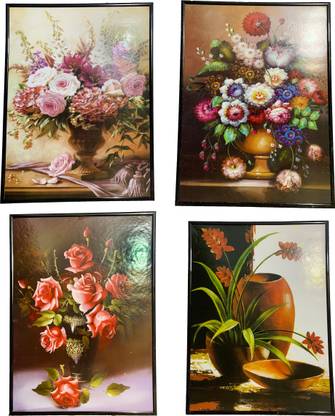 Orchard Flower Picture Frame (set of 4) Acrylic 15 inch x 5 inch Painting