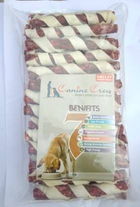 Canine Crew Spiral chew Sticks Mutton Flavor Treat for Dogs (250 gm.) Mutton 0.25 kg Dry Adult Dog Food