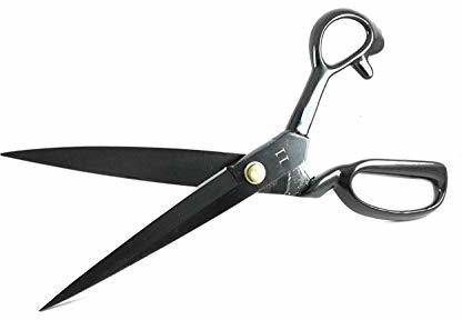 Dhanishka Jupiter A-275" 11-INCHES Tailor Scissor, Cutting Fabrics and Alterations Purposes, Stainless Steel (Black) Scissors