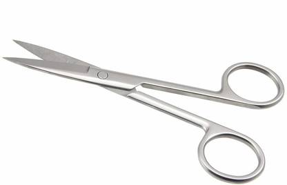 shree kesar medical Hair Trimming Scissors For Moustache And Beard Cutting For Men And Boys Silver Pack Of 1 Scissors