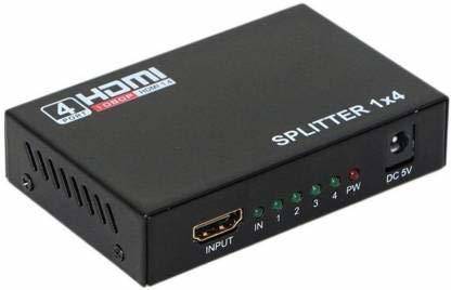hybite HDMI Splitter 1 Input 4 Output, UHD 2K 4K Support, Full HD 1080P, 1,4 version Media Streaming Device