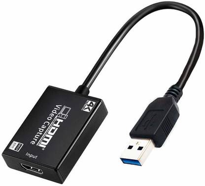 microware UHD Audio Video Capture Card, 4K HDMI USB 3.0 1080P Reliable Portable Video Converter for Game Streaming Live Broadcasts Video Recording Media Streaming Device