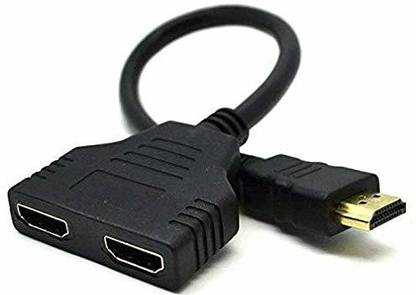 RuhZa 1080P HDMI Port Male to Female 1In 2 Out Splitter Cable HDMI Y Splitter Adapter for TV Black RT-HDMIDUALSPLITTERCABLE Blade Server
