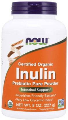 Now Foods Certified Organic Inulin Pure Powder - 227 g