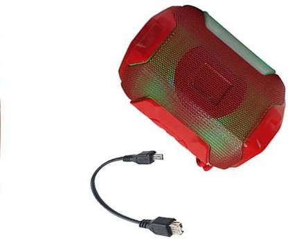 Wolgite A -005 Splash Proof Rechargeable with Stereo Audio deep Bass inbuilt Mic, USB, TF Card and AUX with All Bluetooth Enabled Device Dual Fuezen Equalizer Double Stereo Music Surround Bass Enhanced Bass Audiophile Audio System Rugged Mountable Design Robust Bass, Premium HD Sound, Drum Sound Deep Bass Dual Fuezen Rechargeable Outdoor Travel Speaker Funky Beats Soft, clear and dynamic sound for all clear levels Supersonic Rich Bass Speaker(RED) 10 W Bluetooth Speaker