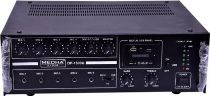 MEDHA D.J. PLUS Professional 160 Watt P.A. Amplifier With Digital Media Player 160 W AV Power Amplifier