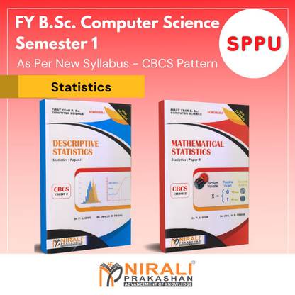 {Set of 2 Books} B.Sc. Computer Science - Statistics - FY Semester 1 [DESCRIPTIVE STATISTICS - PAPER 1 , MATHEMATICAL STATISTICS - PAPER 2]