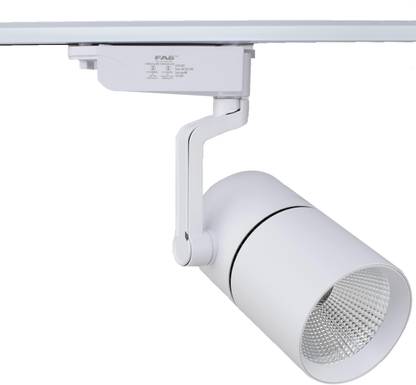 Fab Lite 30 Watt COB Track Light In Powder Coated White Housing (Pack of 1) (Light Color: Natural White) Track Light Ceiling Lamp