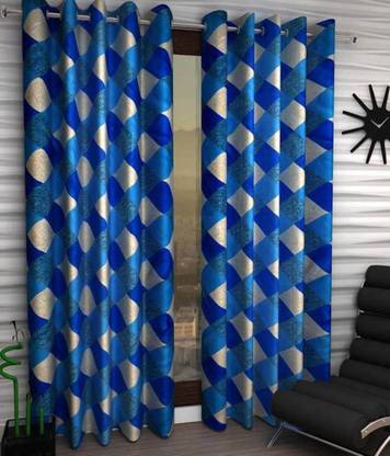 HHH FAB 270 cm (9 ft) Polyester Long Door Curtain (Pack Of 2)