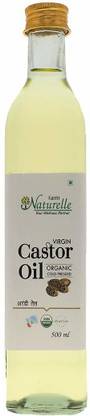 Farm Naturelle 100% Pure Natural Organic Castor Seed Oil (Hindi-Arandi Oils ) 500 Ml Castor Oil Glass Bottle